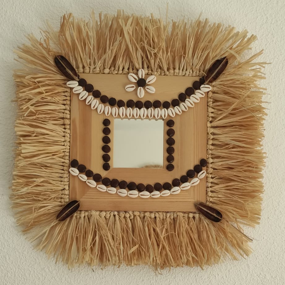 Miroir avec décor coquillage